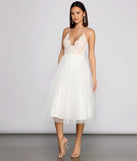 Olivia Eyelash Lace Tulle Party Dress