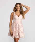 Heather Formal Floral Burnout Organza Party Dress