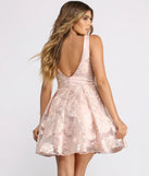 Heather Formal Floral Burnout Organza Party Dress