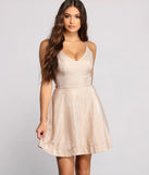 Mona Formal Woven Glitter Party Dress