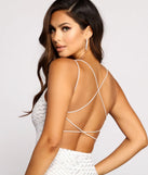 Jennie Formal Open Back Sequin Dress