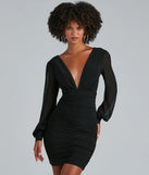 Step into seasonal chic with the Amaria Formal Ruched Chiffon Mini Dress, a black mini dress featuring an above-the-knee cut ideal for cocktail parties, festive gatherings, or clubwear.