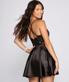 Ellery Formal Satin And Lace Party Dress