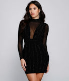 Amelia Rhinestone Mesh Bodycon Dress