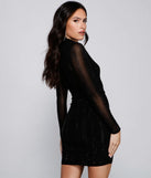 Amelia Rhinestone Mesh Bodycon Dress