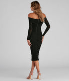 Giada Formal Ruched Midi Bodycon