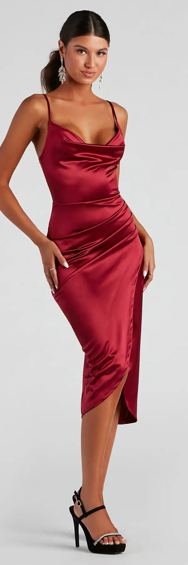 Angelina Sleeveless Wrap-Front Midi Dress