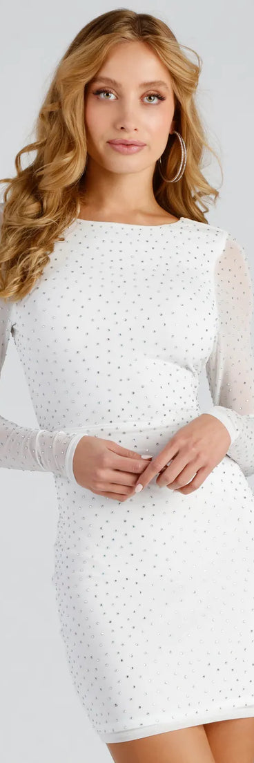Amanda Open Back Embellished Mini Dress Amanda Open Back Embellished Mini Dress