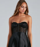 Irie Formal Sequin And Satin Party Dress