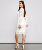Keely Lace Sweetheart Midi Dress