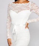 Keely Lace Sweetheart Midi Dress