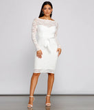 Keely Lace Sweetheart Midi Dress