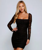 Diedre Formal Glitter Ruched Bodycon