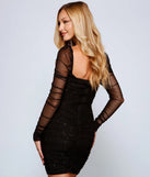 Diedre Formal Glitter Ruched Bodycon