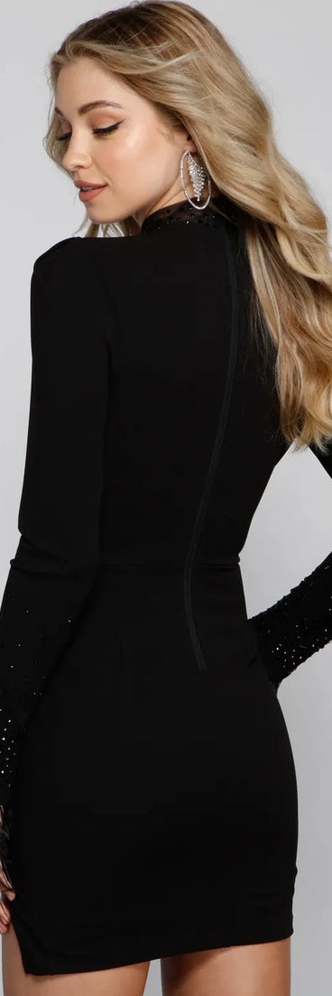 Elsie Formal Embellished Mini Dress