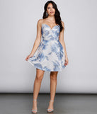 Vivi Formal Foiled Woven Glitter Party Dress