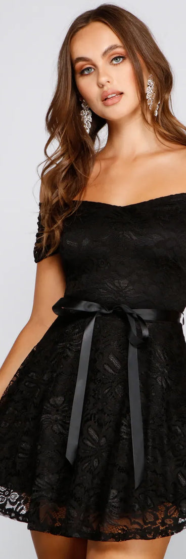 Blair Formal Off The Shoulder Lace Dress