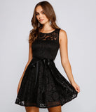 Violetta Formal Glitter And Lace Party Dress