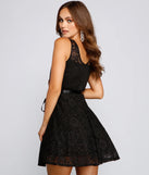 Violetta Formal Glitter And Lace Party Dress