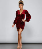 Mariah Ruched Velvet Bodycon Mini Dress