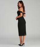 Sheila Crepe Corset Midi Formal Dress