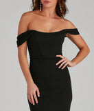 Sheila Crepe Corset Midi Formal Dress
