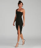 Summer Crepe One-Shoulder Midi Party Dress