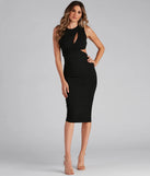 Sammy Formal Crepe Cutout Midi Dress