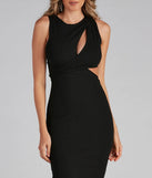 Sammy Formal Crepe Cutout Midi Dress