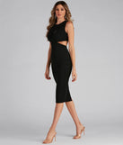 Sammy Formal Crepe Cutout Midi Dress