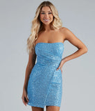 Sorella Sequin Wrap Mini Party Dress