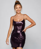 Allison Formal Cowl Neck Sequin Dress