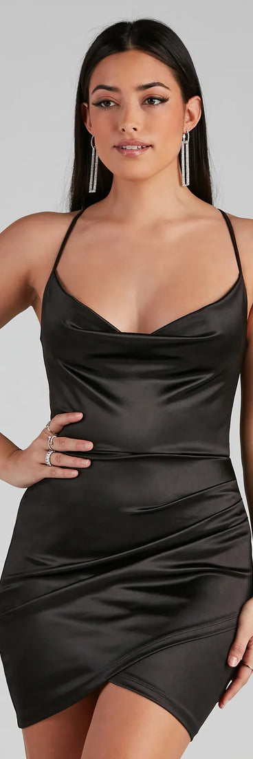 Colbie Satin Bodycon Party Dress