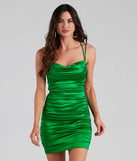 Ari Formal Satin Lace-Up Party Dress