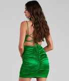Ari Formal Satin Lace-Up Party Dress