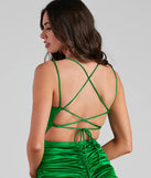 Ari Formal Satin Lace-Up Party Dress