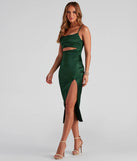 Revamp your 2025 wardrobe with this chic addition, the Seona Formal Satin Midi Dress in hunter green, perfect for elevating your style in the new year.