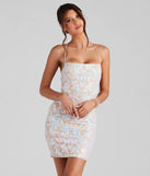 Turn heads in the beaming Brynlee Sequin Embroidered Bodycon Dress, a stunning white sequin dress designed to add sparkle and elegance to your next night out or special occasion.