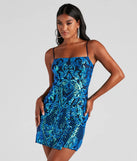 Kaylie Sequin Short Party Dress