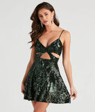 Isabelle Cutout Sequin Party Dress