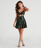 Isabelle Cutout Sequin Party Dress