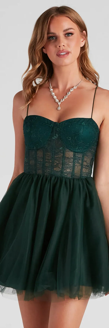 Charlie Corset Lace Party Dress