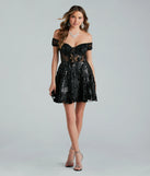 Anita Sequin Mesh Corset Party Dress