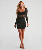Patty Heat Stone Mesh Mini Dress