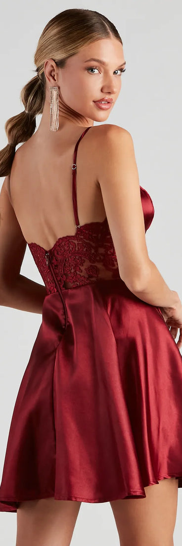 Aspen Woven Satin Party Dress