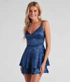 Maggie Floral Jacquard Party Dress