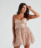Bridget Glitter A-Line Party Dress