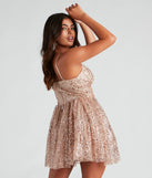 Bridget Glitter A-Line Party Dress