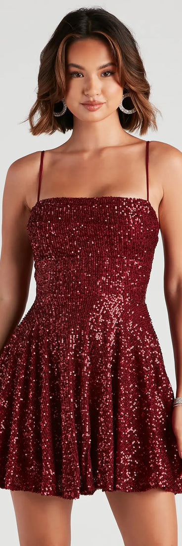 Marybelle Sequin A-Line Dress