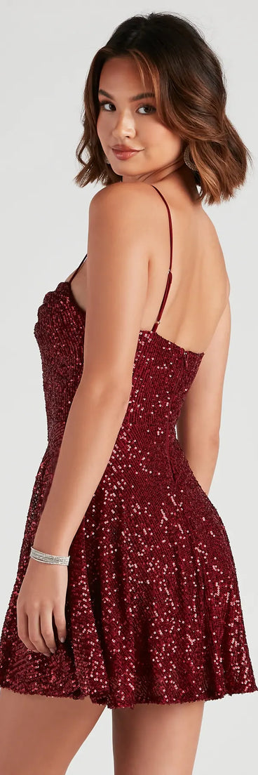 Marybelle Sequin A-Line Dress